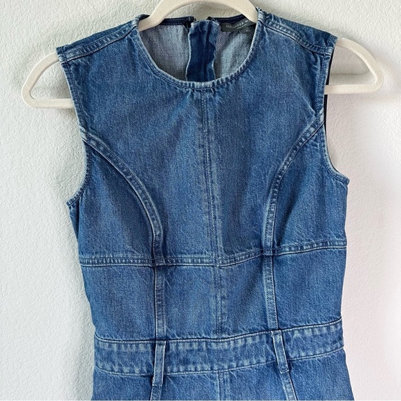 Alexander McQueen Blue Sleeveless Sheath Mini Dress SZ XS US 2 IT 38 - Picture 3 of 10